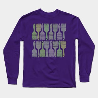 Paintbrush , seamless pattern Long Sleeve T-Shirt